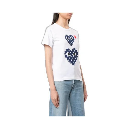 Heart-Print Crew Neck T-Shirt