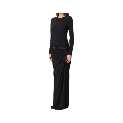 Long Sleeved Pleated Dress