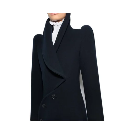 Wool Curved Coat