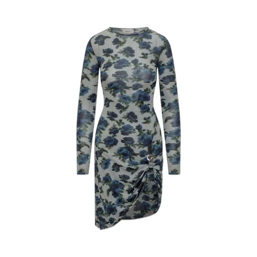 Floral Printed Asymmetric Mini Dress