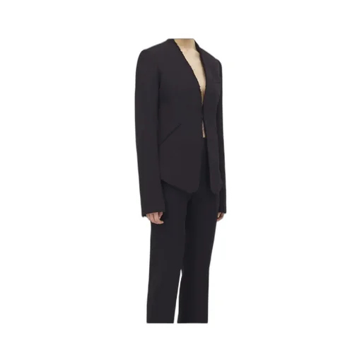 Frayed-Edge Fitted Blazer