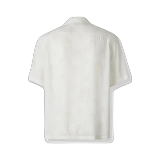 Short Sleeved Skull Jacquard Shirt