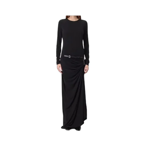 Long Sleeved Pleated Dress