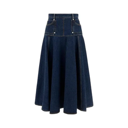Denim A-Line Skirt