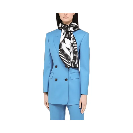 Logo-Print Skull-Motif Scarf