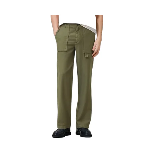 Logo Patch Straight-Leg Trousers