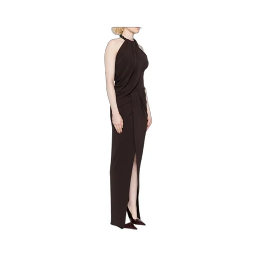 Embellished Halterneck Maxi Dress