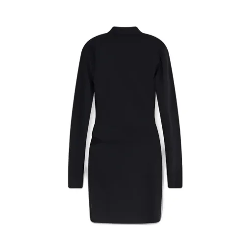 Off-Shoulder Long-Sleeve Mini Dress