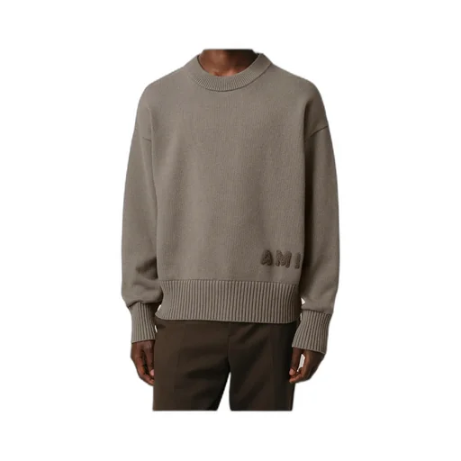 Logo Embroidered Crewneck Knitted Sweater