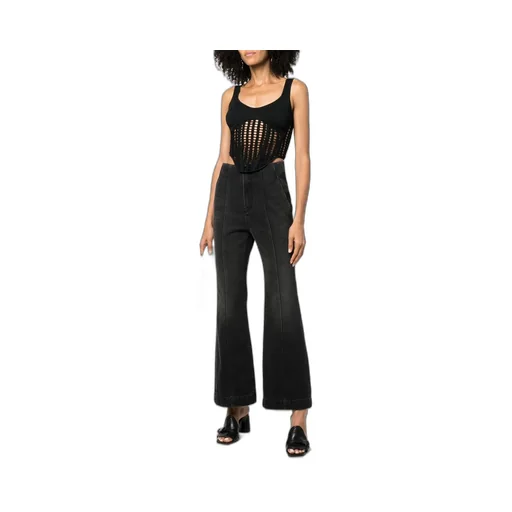 High-Waisted Flared Jeans