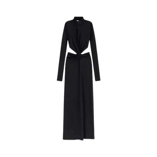 Lara Plunge Long-Sleeve Dress