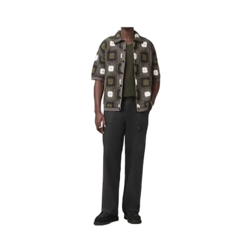 Logo Patch Straight-Leg Pants