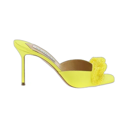 Chain Of Love Embellished Satin Mules