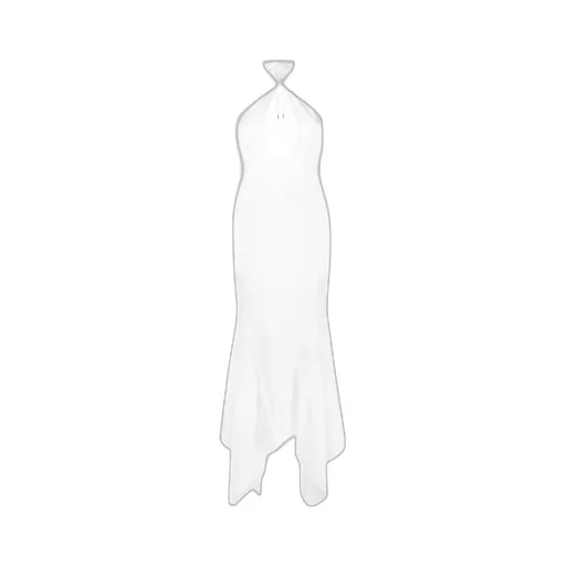 Saskia Halterneck Asymmetric Maxi Dress