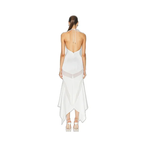 Saskia Halterneck Asymmetric Maxi Dress