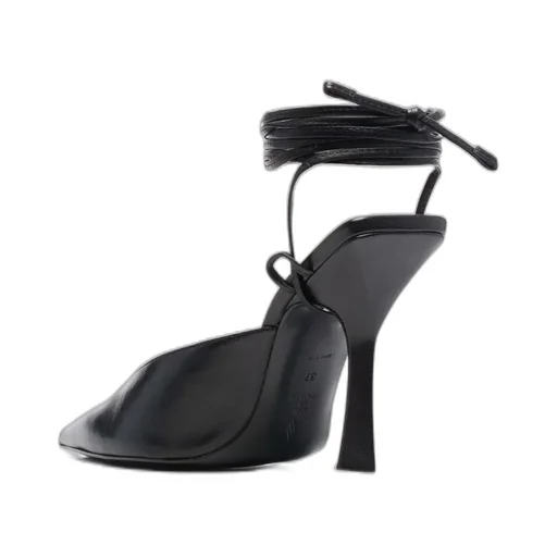 Pointed-Toe Lace-Up Pumps