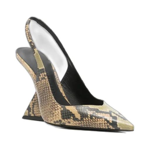 Printed Slingback Heels