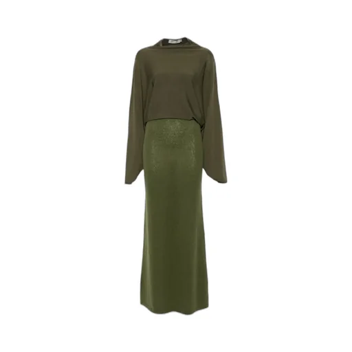 Cape-Detail Maxi Dress