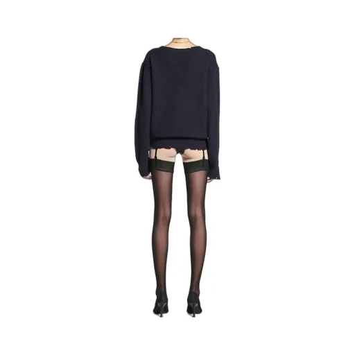 Laurel Classic V-Neck Destroyed Sweater