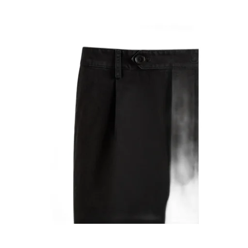 Tapered-Leg Pleated Chino Trousers