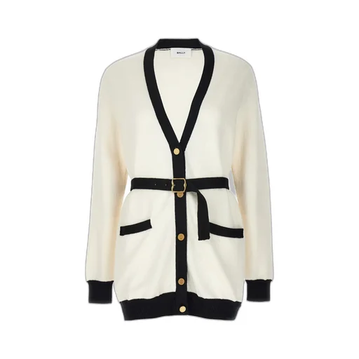 Long-Sleeved V-Neck Knitted Cardigan