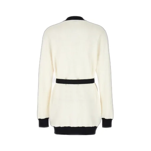 Long-Sleeved V-Neck Knitted Cardigan