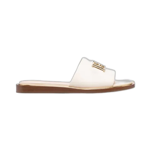 Logo Plaque Leather Sandals