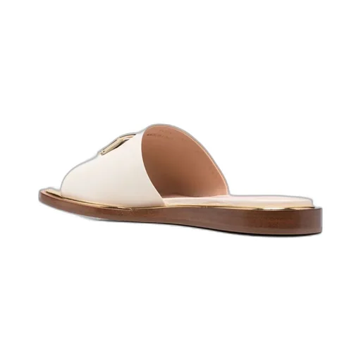 Logo Plaque Leather Sandals