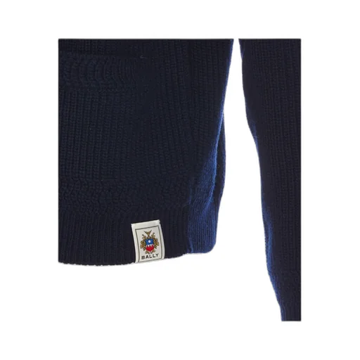 Logo Patch Striped Knitted Jacket