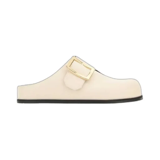 Buckle-Detailed Slip-On Slippers