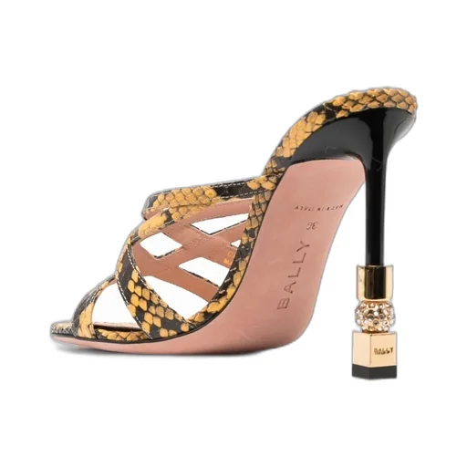 Patterned High-Heeled Sandals