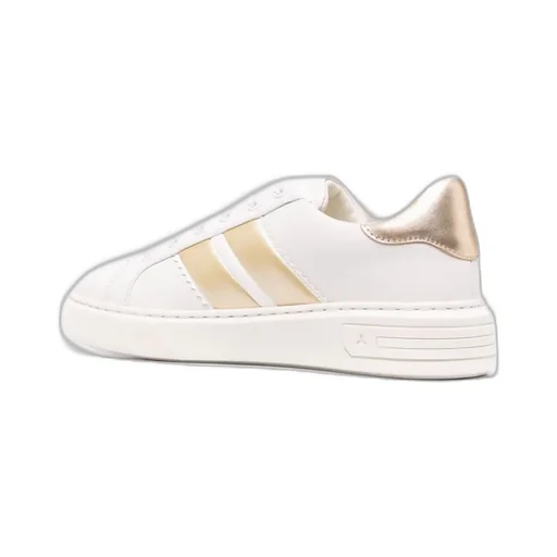 Logo-Stripe Leather Trainers