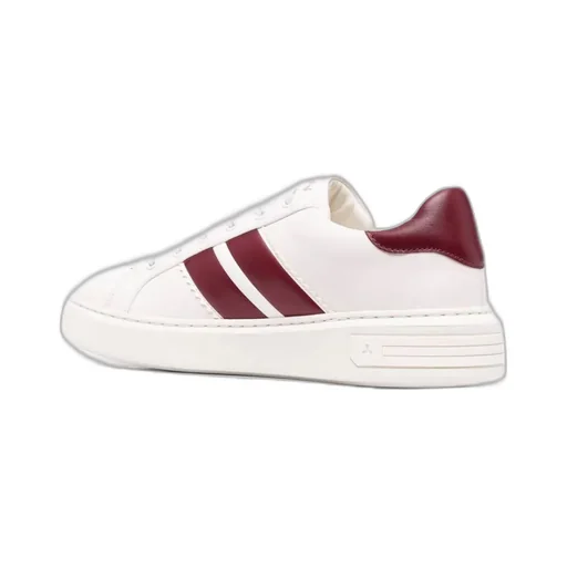 Mikki Logo-Stripe Leather Sneakers