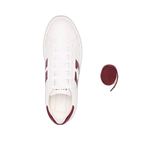 Mikki Logo-Stripe Leather Sneakers