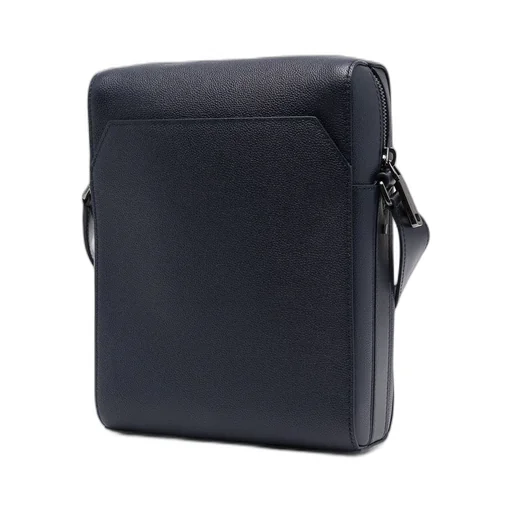 Striped Detail Lychee Crossbody Bag