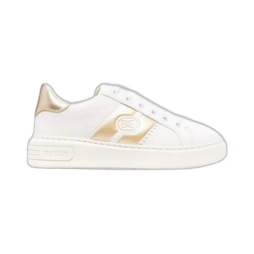 Logo-Stripe Leather Trainers