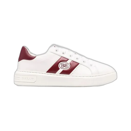 Mikki Logo-Stripe Leather Sneakers