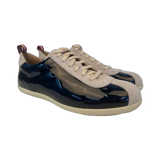 Navy Blue Lace-Up Casual Sneakers