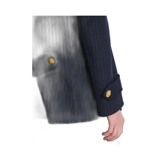 Short Striped Pea Coat