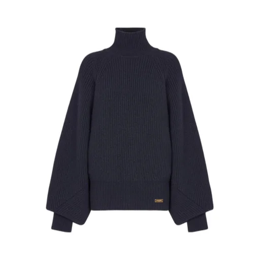 Ribbed-Knit Logo-Patch Sweater