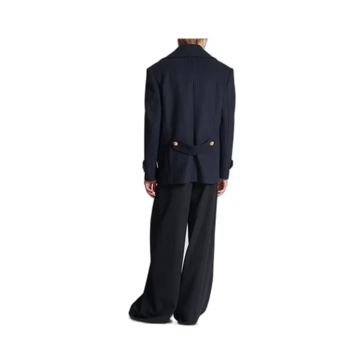 Short Striped Pea Coat