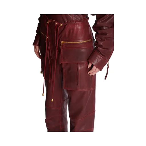Leather Cargo Pants