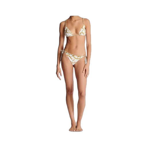 Two Piece Chain-Print Triangle Bikini Set