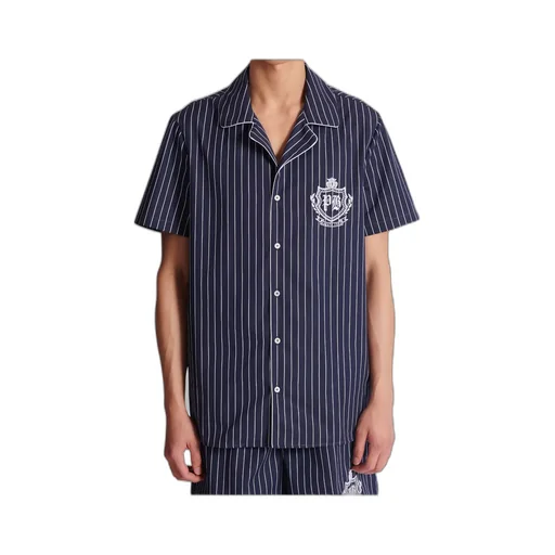 Striped Poplin Pyjama Shirt