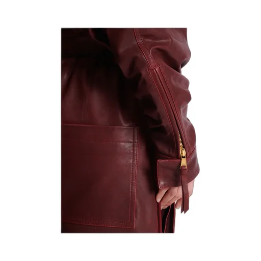 Leather Short Hooded Dress