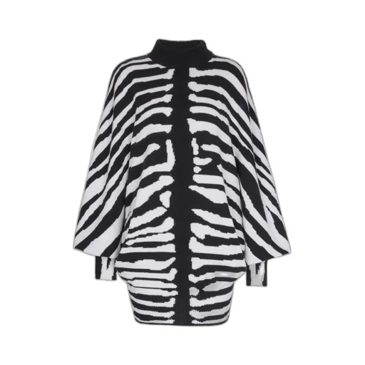 Zebra Intarsia Knit Dress