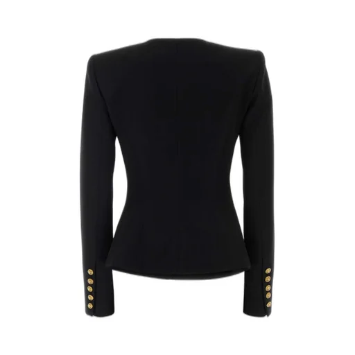 Peplum Hem Single Breasted Jacket