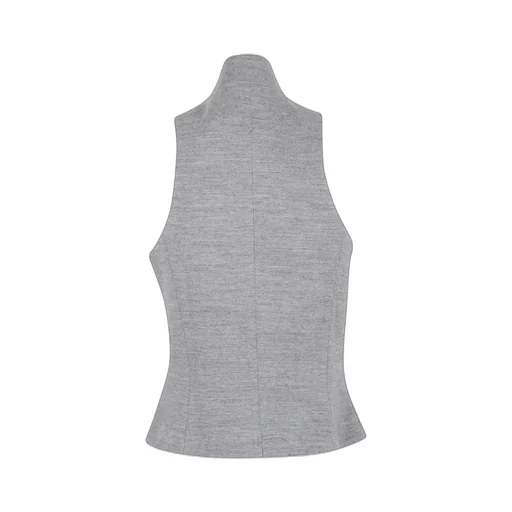 Mock-Neck Zip-Front Top