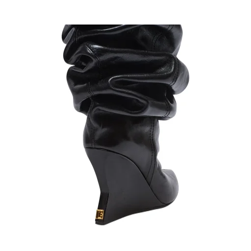 Wedge Thigh-High Boots
