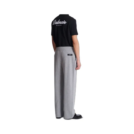 Logo Patch Straight-Leg Trousers
